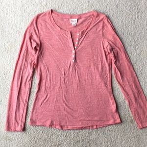Button Down Long Sleeve Tee